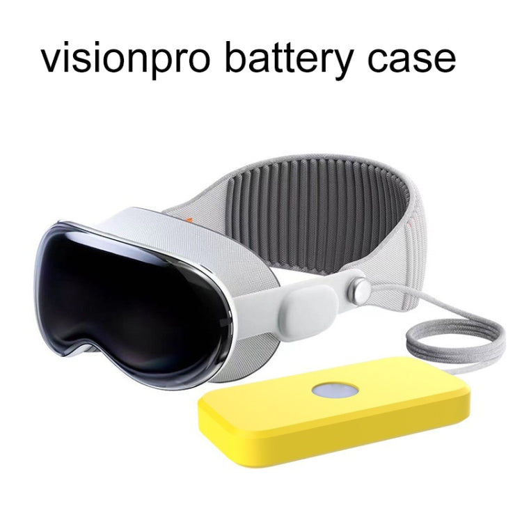 For Apple Vision Pro Accessories Power Silicone Protective Case(Yellow) - VR Accessories by buy2fix | Online Shopping UK | buy2fix