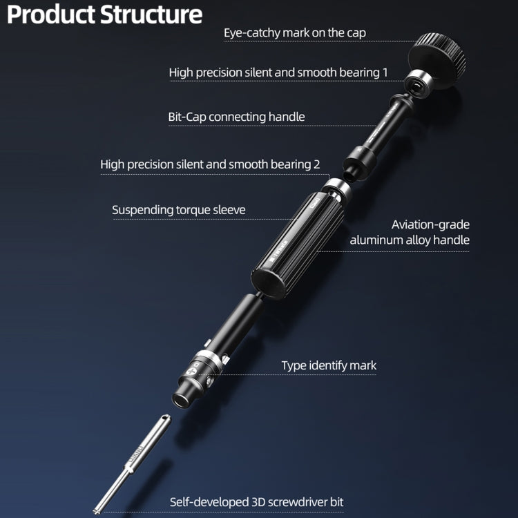 QianLi iWhale Special S2 Steel Magnetic Torque 3D Screwdriver, Model:E T2 Torx 0.35 - Screwdriver by QIANLI | Online Shopping UK | buy2fix