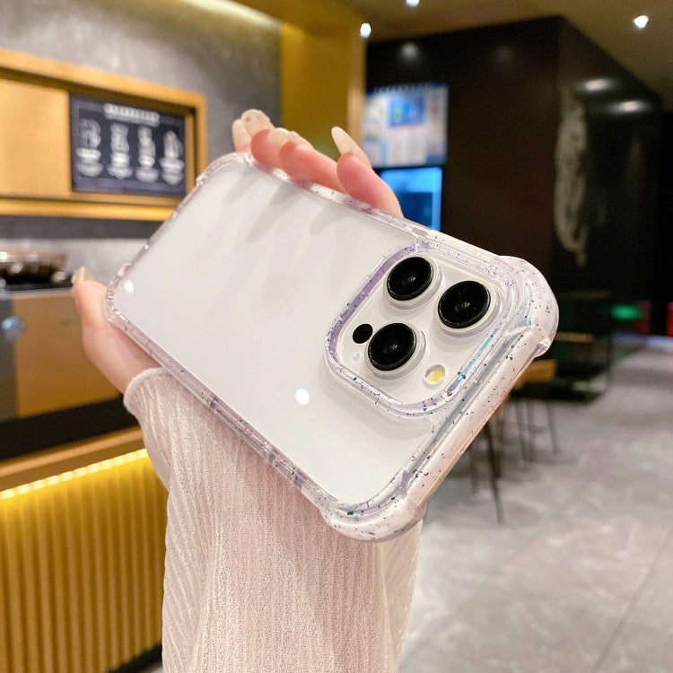 For iPhone 16 Acrylic Color Point Transparent Phone Case(White) - iPhone 16 Cases by buy2fix | Online Shopping UK | buy2fix