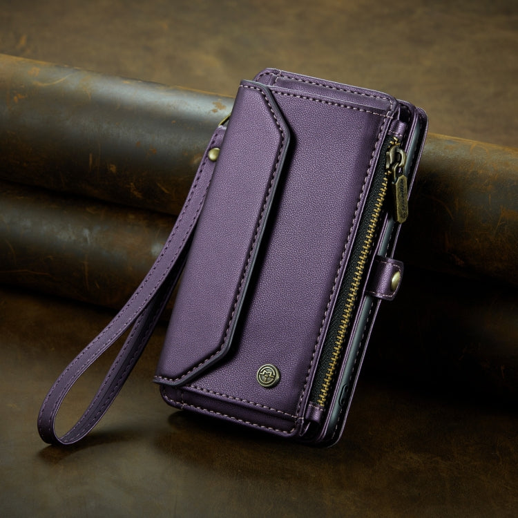 For iPhone XR CaseMe C36 Card Slots Zipper Wallet RFID Anti-theft Leather Phone Case(Purple) - More iPhone Cases by CaseMe | Online Shopping UK | buy2fix