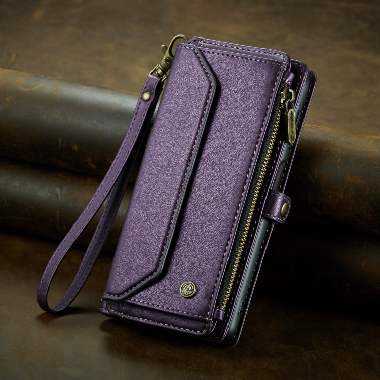 For Samsung Galaxy A15 CaseMe C36 Card Slots Zipper Wallet RFID Anti-theft Leather Phone Case(Purple) - Galaxy Phone Cases by CaseMe | Online Shopping UK | buy2fix