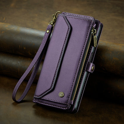 For Samsung Galaxy S20 CaseMe C36 Card Slots Zipper Wallet RFID Anti-theft Leather Phone Case(Purple) - Galaxy Phone Cases by CaseMe | Online Shopping UK | buy2fix