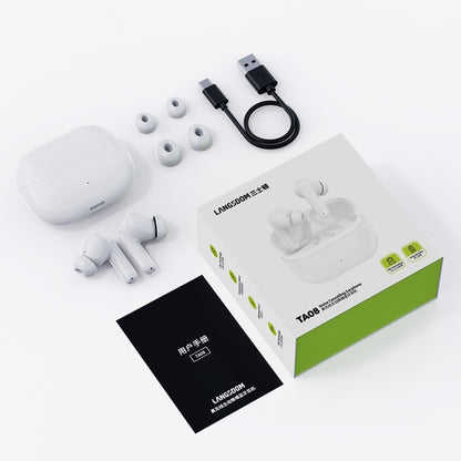 Langsdom TA08 Active Noise Reduction Wireless Bluetooth Earphone(White) - Bluetooth Earphone by Langsdom | Online Shopping UK | buy2fix