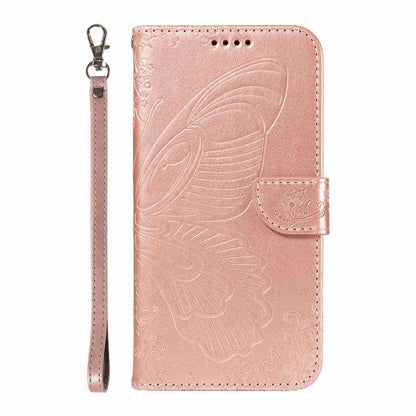 For Sony Xperia 1 VI 2024 Swallowtail Butterfly Embossed Leather Phone Case(Rose Gold) - Sony Cases by buy2fix | Online Shopping UK | buy2fix