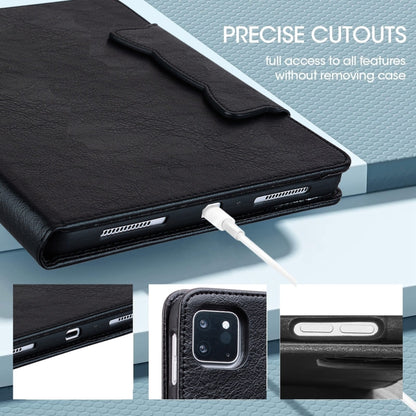 For iPad Pro 11 2024 Cat Buckle Leather Smart Tablet Case(Black) - iPad Pro 11 2024 Cases by buy2fix | Online Shopping UK | buy2fix