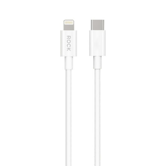 ROCK P8 Prime Series 1m USB-C / Type-C Fast Charging Data Cable, Interface:PD27W 8 Pin(White) - 2 in 1 Cable by ROCK | Online Shopping UK | buy2fix