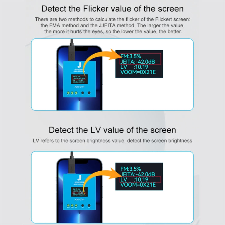 JCID GT01 Optical Detection Probe for Screen Flicker / LV Values Detection - Test Tools by JC | Online Shopping UK | buy2fix