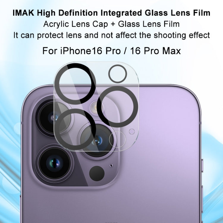 For iPhone 16 Pro / 16 Pro Max imak High Definition Integrated Glass Lens Film - iPhone 16 Pro Tempered Glass by imak | Online Shopping UK | buy2fix