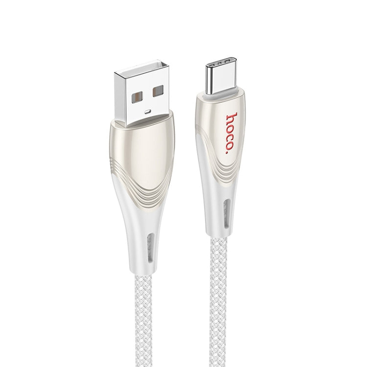 hoco U133 Type-C / USB-C to USB-A Braided Charging Data Cable, Length:1.2m(Grey) - USB-C & Type-C Cable by hoco | Online Shopping UK | buy2fix