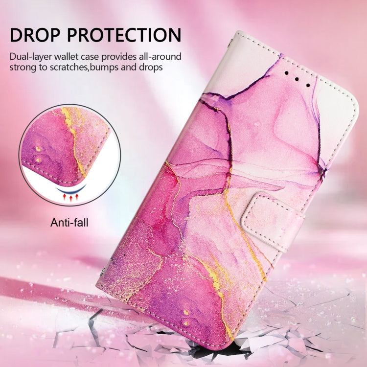 For Ulefone Note 14 PT003 Marble Pattern Flip Leather Phone Case(Pink Purple Gold) - Ulefone Cases by buy2fix | Online Shopping UK | buy2fix