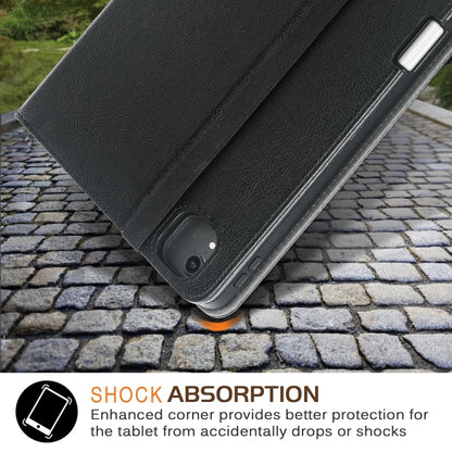 For iPad Air 11 2024 / Pro 11 2022 Front Stand Smart TPU Leather Tablet Case(Black) - iPad Air 11 2024 Cases by buy2fix | Online Shopping UK | buy2fix