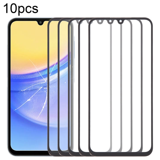 For Samsung Galaxy A15 4G SM-A155F 10pcs Front Screen Outer Glass Lens with OCA Optically Clear Adhesive - Outer Glass Lens by buy2fix | Online Shopping UK | buy2fix