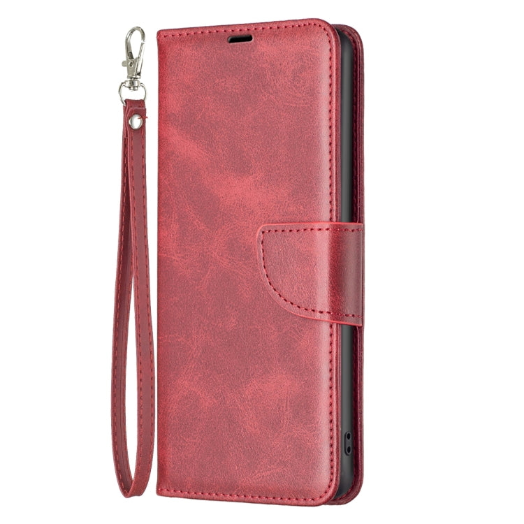 For Samsung Galaxy S25 5G Lambskin Texture Pure Color Flip Leather Phone Case(Red) - Galaxy S25 5G Cases by buy2fix | Online Shopping UK | buy2fix