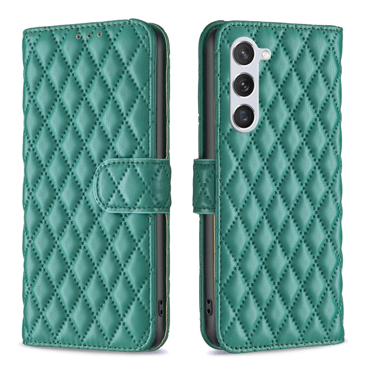 For Samsung Galaxy S25 5G Diamond Lattice Wallet Flip Leather Phone Case(Green) - Galaxy S25 5G Cases by buy2fix | Online Shopping UK | buy2fix