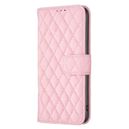 For Samsung Galaxy S25 5G Diamond Lattice Wallet Flip Leather Phone Case(Pink) - Galaxy S25 5G Cases by buy2fix | Online Shopping UK | buy2fix