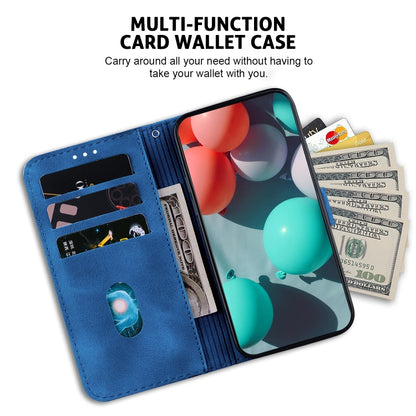 For Xiaomi Redmi K70 / K70 Pro Seven-shaped Embossed Leather Phone Case(Blue) - K70 Cases by buy2fix | Online Shopping UK | buy2fix