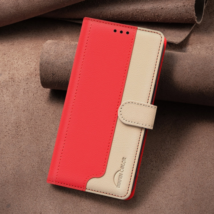 For iPhone 16 Pro Max Color Matching RFID Anti-theft Leather Phone Case(Red) - iPhone 16 Pro Max Cases by buy2fix | Online Shopping UK | buy2fix