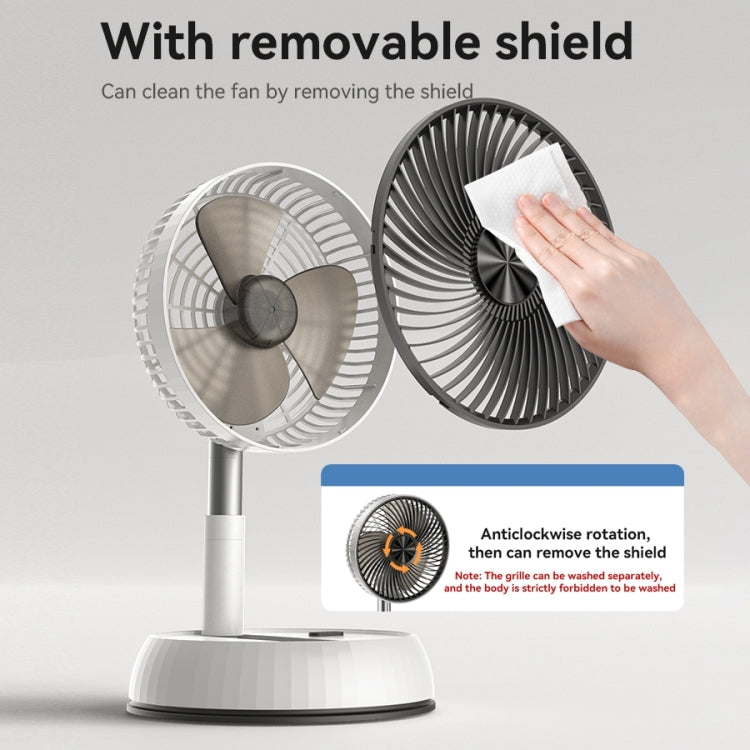 Yesido YF11 Foldable Telescopic Floor Fan(White) - Electric Fans by Yesido | Online Shopping UK | buy2fix