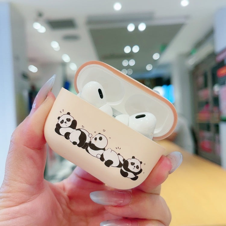 For AirPods 2 / 1 Panda Pattern Earbuds Box Frosted TPU Case(Cute Panda) - For AirPods 1/2 by buy2fix | Online Shopping UK | buy2fix