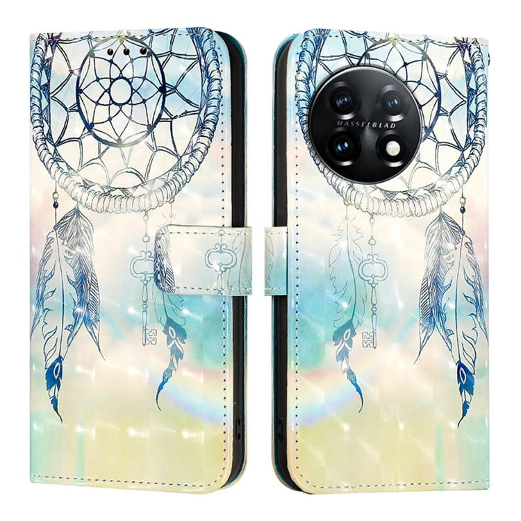 For OnePlus 11 3D Painting Horizontal Flip Leather Phone Case(Dream Wind Chimes) - OnePlus Cases by buy2fix | Online Shopping UK | buy2fix