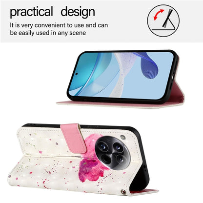 For OnePlus 12 Global 3D Painting Horizontal Flip Leather Phone Case(Flower) - OnePlus Cases by buy2fix | Online Shopping UK | buy2fix