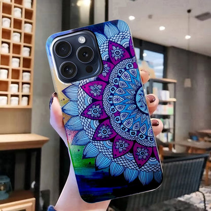 For iPhone 16 Pro Colored Drawing Pattern TPU Phone Case(Half-flower) - iPhone 16 Pro Cases by buy2fix | Online Shopping UK | buy2fix