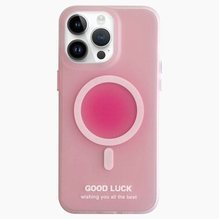 For iPhone 12 Pro Double-Layer Frosted IMD Macaron Color MagSafe Phone Case(Pink) - iPhone 12 / 12 Pro Cases by buy2fix | Online Shopping UK | buy2fix