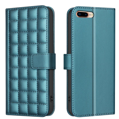 For iPhone SE 2024 Square Texture Leather Phone Case(Green) - More iPhone Cases by buy2fix | Online Shopping UK | buy2fix