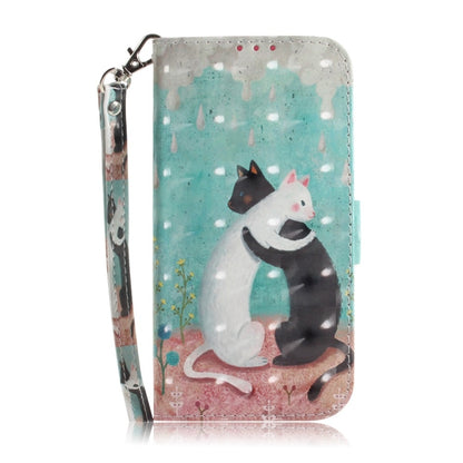 For Samsung Galaxy S25 5G 3D Colored Horizontal Flip Leather Phone Case(Black White Cat) - Galaxy S25 5G Cases by buy2fix | Online Shopping UK | buy2fix