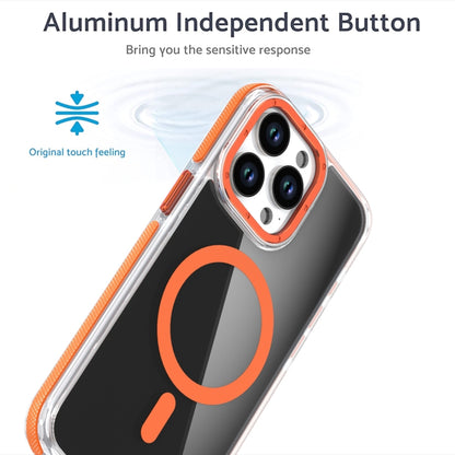 For iPhone 12 Pro / 12 Magsafe Dual-Color Transparent Black Full Coverage Phone Case(Orange) - iPhone 12 / 12 Pro Cases by buy2fix | Online Shopping UK | buy2fix