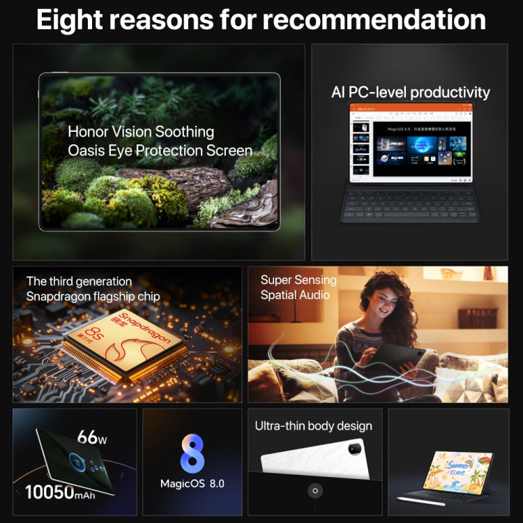 Honor MagicPad2 WiFi Tablet PC, 16GB+512GB, 12.3 inch MagicOS 8.0.1 Qualcomm Snapdragon 8s Gen 3 Octa Core(Black) - Huawei by Huawei | Online Shopping UK | buy2fix