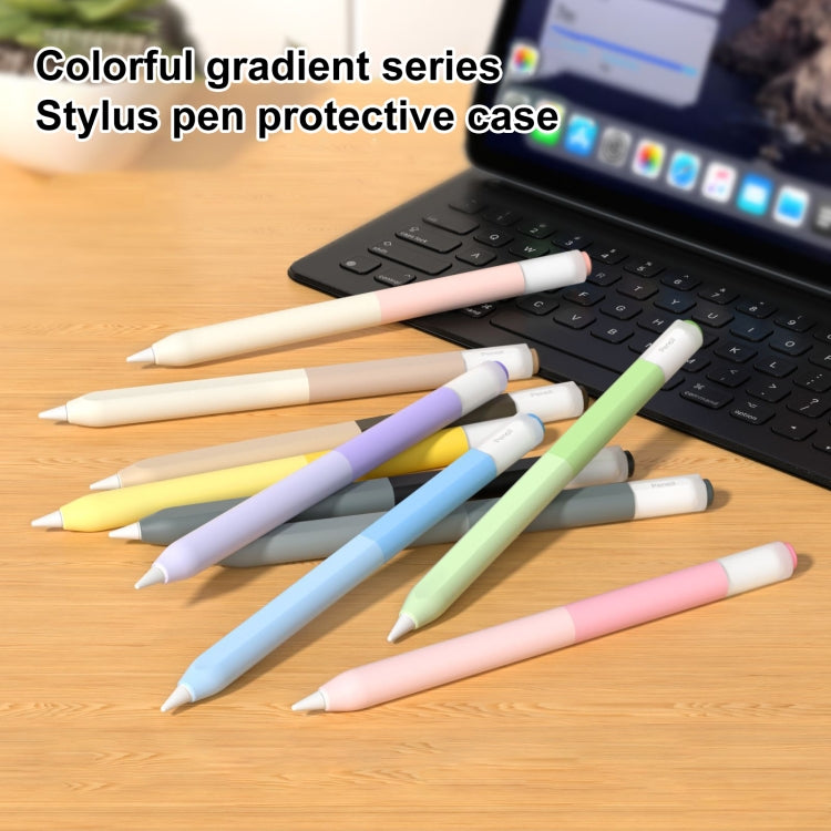 For Apple Pencil USB-C Gradient Silicone Stylus Protective Case(Coffee) - Pencil Accessories by buy2fix | Online Shopping UK | buy2fix