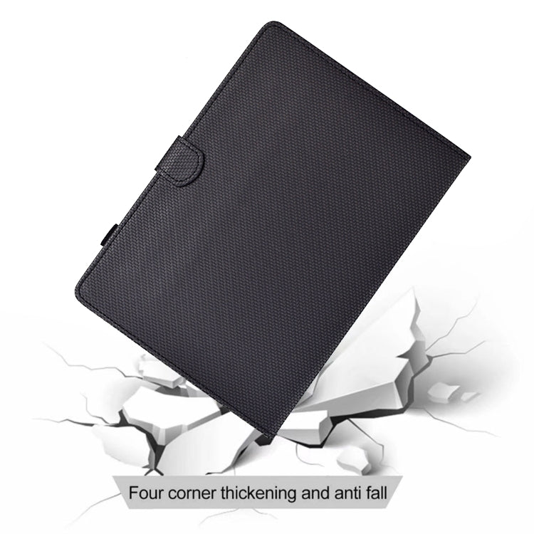 For iPad Air 11 2024 Solid Color Fiber Texture Smart Tablet Leather Case(Black) - iPad Air 11 2024 Cases by buy2fix | Online Shopping UK | buy2fix