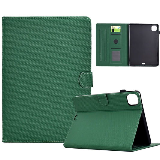 For iPad Air 11 2024 Solid Color Fiber Texture Smart Tablet Leather Case(Green) - iPad Air 11 2024 Cases by buy2fix | Online Shopping UK | buy2fix