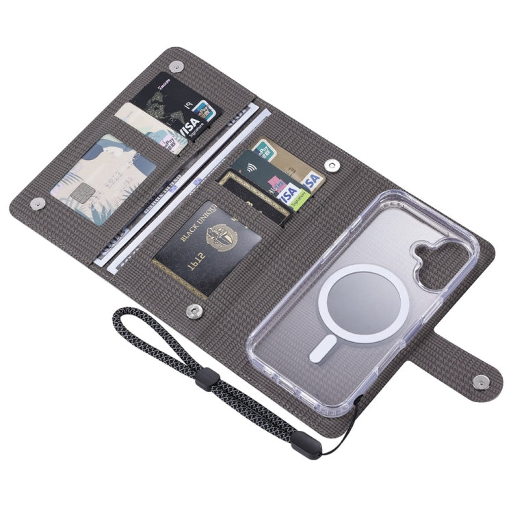 For iPhone 15 Plus ViLi GHA-C Series RFID MagSafe Magnetic Flip Leather Phone Case(Grey) - iPhone 15 Plus Cases by ViLi | Online Shopping UK | buy2fix