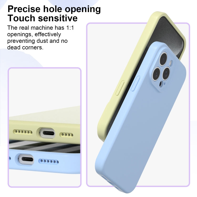 For iPhone 16 Precise Hole Liquid Silicone Jelly Color Full Coverage Phone Case(Rock Gray) - iPhone 16 Cases by buy2fix | Online Shopping UK | buy2fix