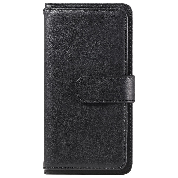 For iPhone SE 2024 Multi-Function Wallet 10 Card Slots Leather Phone Case(Black) - More iPhone Cases by buy2fix | Online Shopping UK | buy2fix