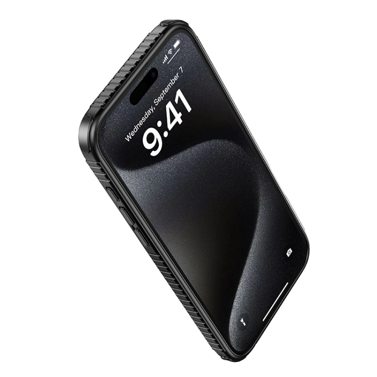 For iPhone 16 Plus hoco Cool Shield MagSafe Shockproof Phone Case(Black) - iPhone 16 Plus Cases by hoco | Online Shopping UK | buy2fix