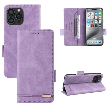 For iPhone 16 Pro Magnetic Clasp Leather Phone Case(Purple) - iPhone 16 Pro Cases by buy2fix | Online Shopping UK | buy2fix