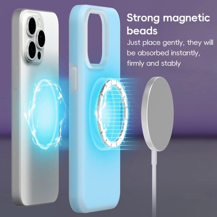 For iPhone 15 Plus Jelly Liquid Silicone MagSafe Magnetic Phone Case(White) - iPhone 15 Plus Cases by buy2fix | Online Shopping UK | buy2fix