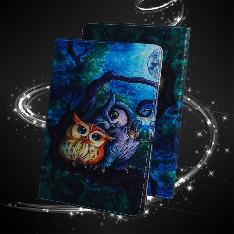 For Samsung Galaxy Tab S7 T870 (2020) 3D Colored Drawing Horizontal Flip Leather Case with Holder & Card Slot & Wallet(Oil Painting Owl) - Other Galaxy Tab PC by buy2fix | Online Shopping UK | buy2fix