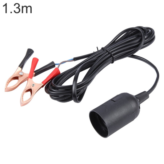 E27 Car Battery Charging Crocodile Clip to Headlight Connection Cable, Cable Length:1.3m - Booster Cable & Clip by buy2fix | Online Shopping UK | buy2fix