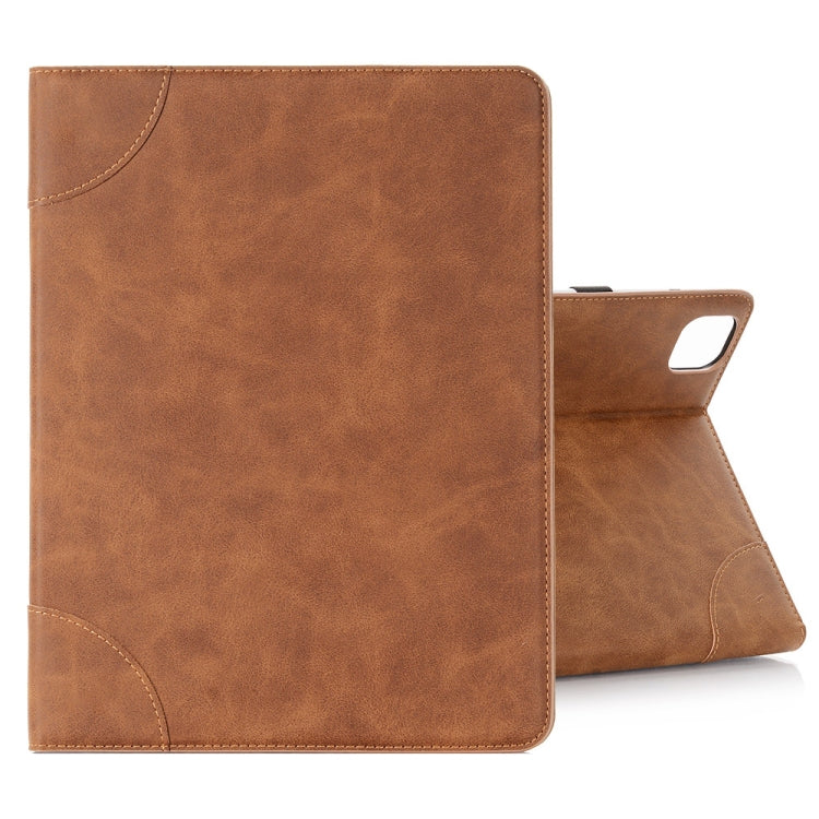 Retro Book Style Leather Tablet Case For iPad Pro 13 2024(Brown) - iPad Pro 13 2024 Cases by buy2fix | Online Shopping UK | buy2fix