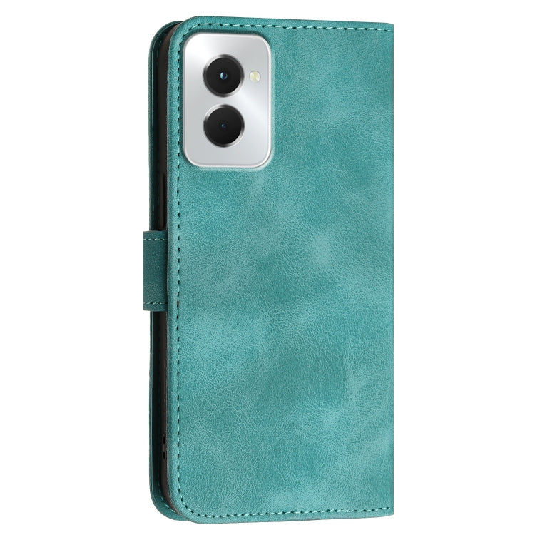 For Motorola Moto G Power 5G 2024 YX0080 Grid Butterfly Embossed Pattern Flip Leather Phone Case with Lanyard(Light Blue) - Motorola Cases by buy2fix | Online Shopping UK | buy2fix