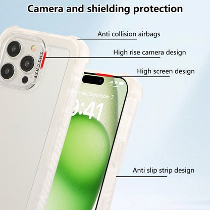 For iPhone 16 Pro Max Transparent Matte TPU Hybrid PC 3-in-1 Phone Case(White) - iPhone 16 Pro Max Cases by buy2fix | Online Shopping UK | buy2fix