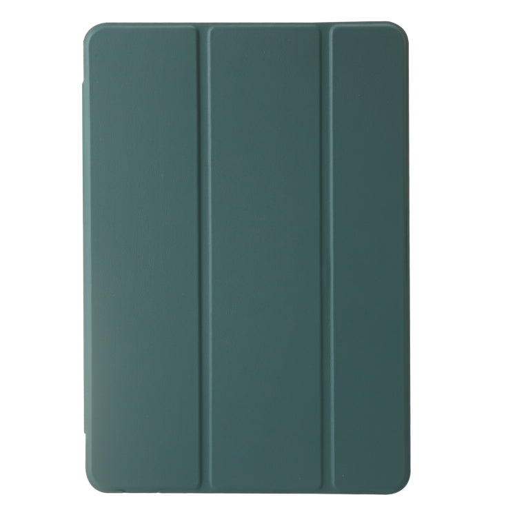 For Huawei Matepad SE 11 2024 Clear Acrylic 3-Fold Leather Tablet Case(Dark Green) - Huawei by buy2fix | Online Shopping UK | buy2fix