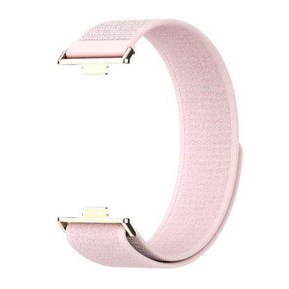 For Huawei Watch Fit3 MIJOBS Nylon Watch Band Wristband(Pink Light Gold) - Watch Bands by MIJOBS | Online Shopping UK | buy2fix