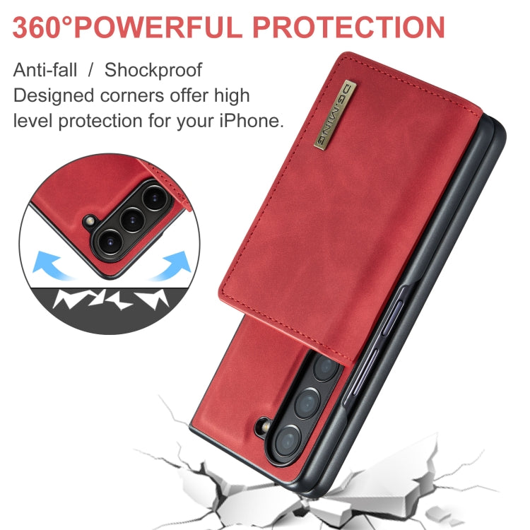 For Samsung Galaxy Z Fold6 DG.MING M1 Series 3-Fold Multi Card Wallet + Magnetic Phone Case(Red) - Galaxy Z Fold6 5G Cases by DG.MING | Online Shopping UK | buy2fix