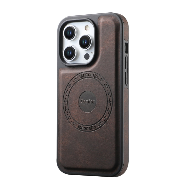 For iPhone 16 Denior A13 Skin Feel MagSafe Phone Case(Brown) - iPhone 16 Cases by Denior | Online Shopping UK | buy2fix