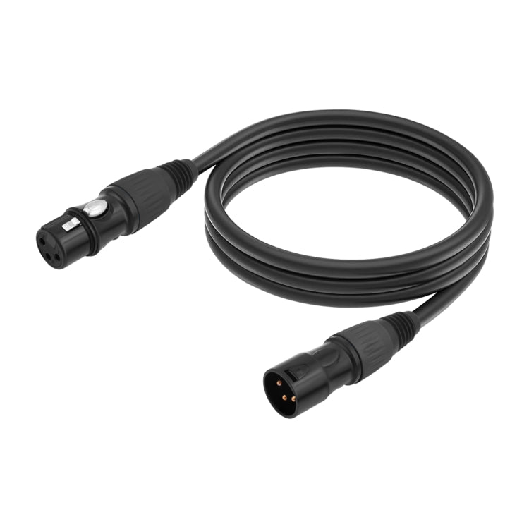 JC1015 XLR 3pin Male to Female Audio Cable, Length:1m(Black) - Microphone Audio Cable & Connector by buy2fix | Online Shopping UK | buy2fix